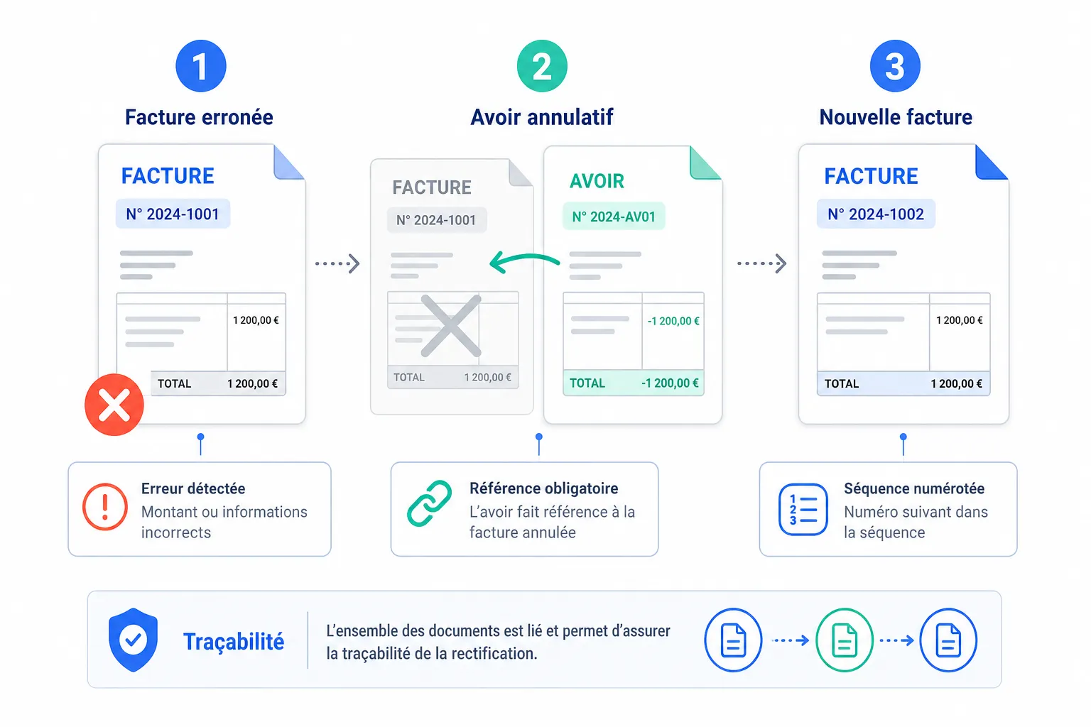 Rectifier une facture déjà envoyée : la seule méthode propre