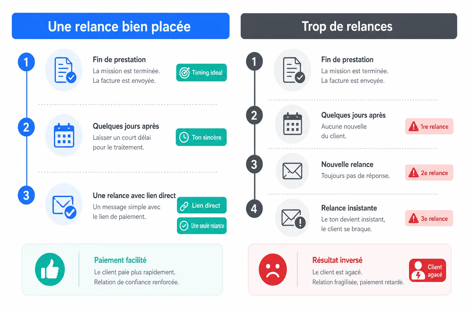 Relancer pour un avis : une fois, pas deux